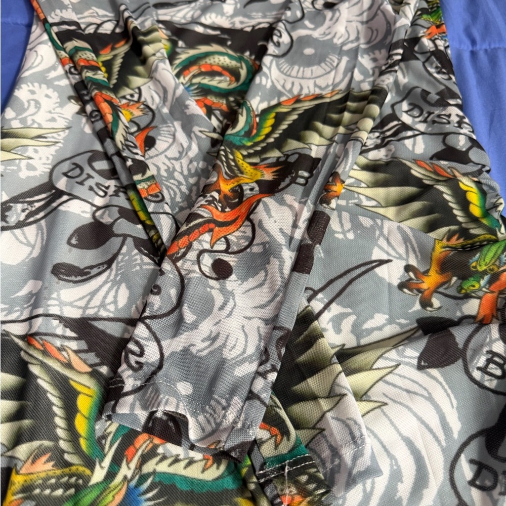 Ed Hardy Multicolor Tattoo-Print Crewneck Top - Picture 7 of 10